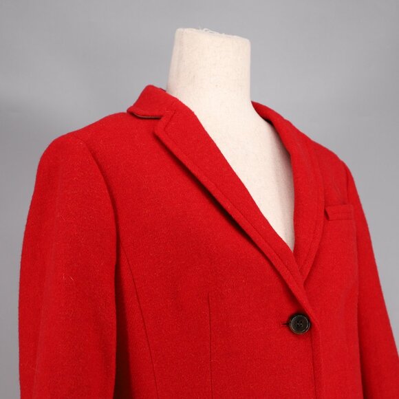 TALBOTS Shetland Wool Blend Blazer Red Pop Size 10 - Picture 3 of 9